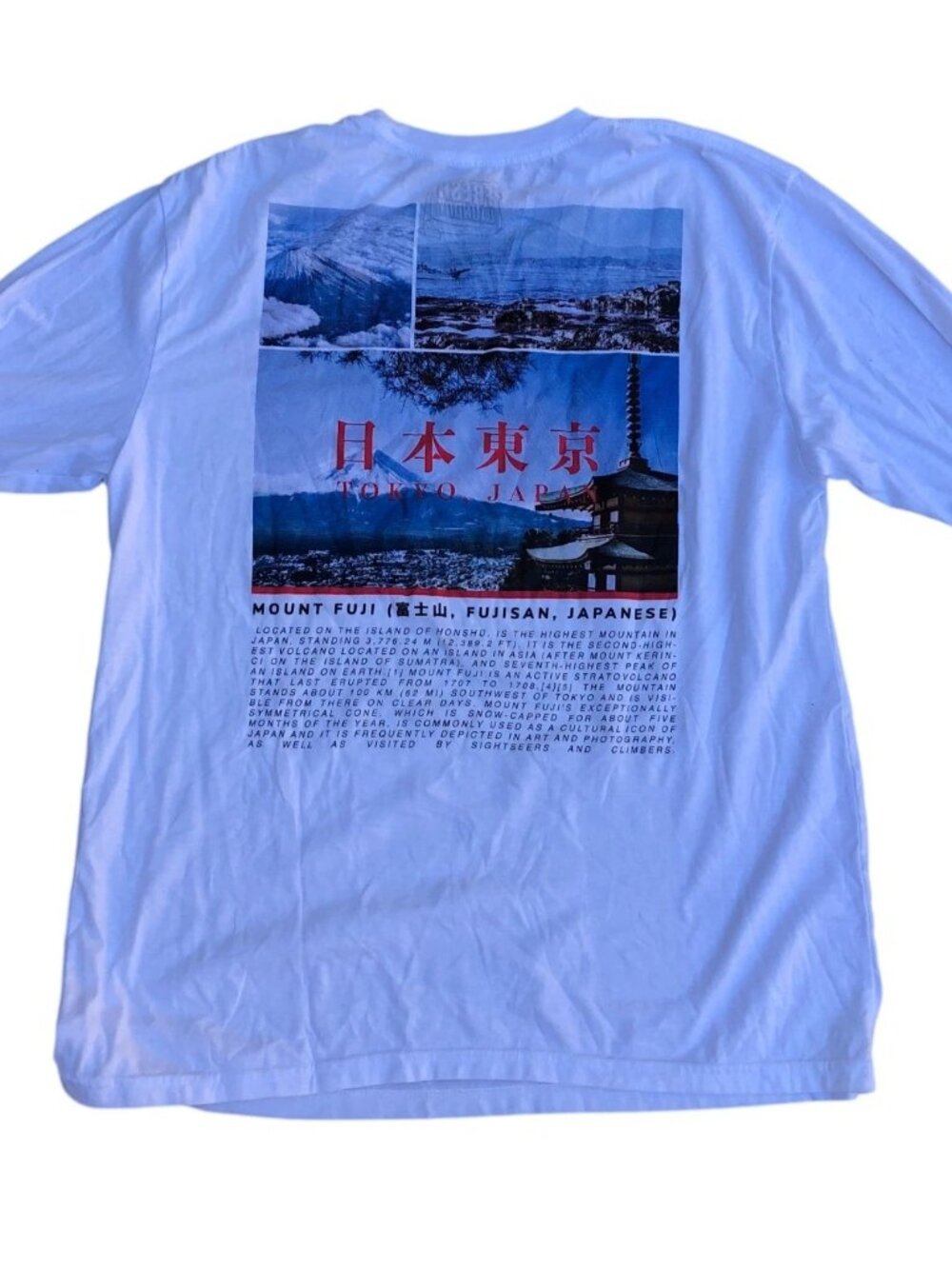 FRESH LAUNDRY Tokyo Japan Mount Fuji Shirt XL Men's Fujisan Long Sleeve Crew